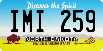 ND license plate IMI259