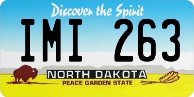ND license plate IMI263