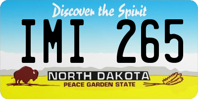 ND license plate IMI265