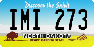 ND license plate IMI273