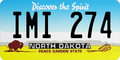ND license plate IMI274