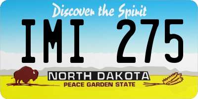 ND license plate IMI275