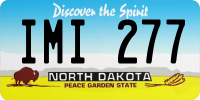 ND license plate IMI277