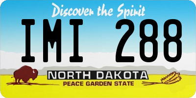 ND license plate IMI288