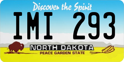 ND license plate IMI293