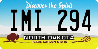 ND license plate IMI294
