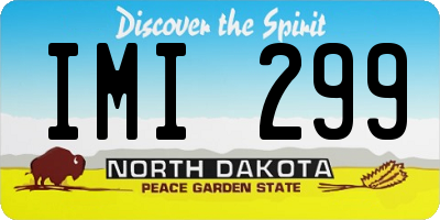 ND license plate IMI299