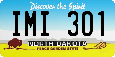 ND license plate IMI301