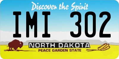 ND license plate IMI302