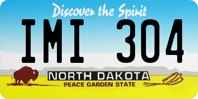 ND license plate IMI304