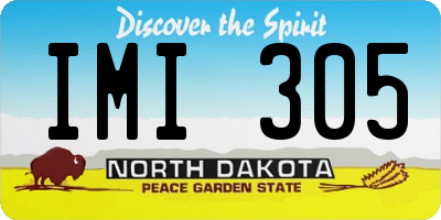 ND license plate IMI305