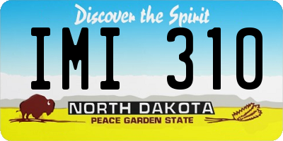 ND license plate IMI310