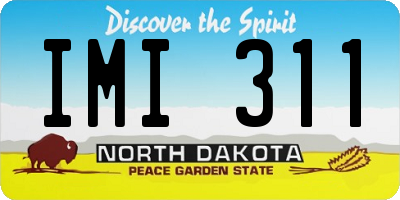 ND license plate IMI311