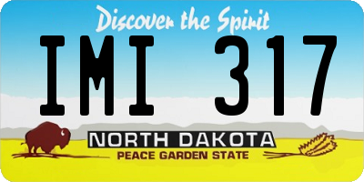 ND license plate IMI317