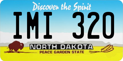 ND license plate IMI320