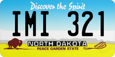 ND license plate IMI321