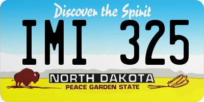 ND license plate IMI325