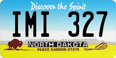 ND license plate IMI327