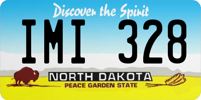 ND license plate IMI328