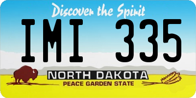 ND license plate IMI335