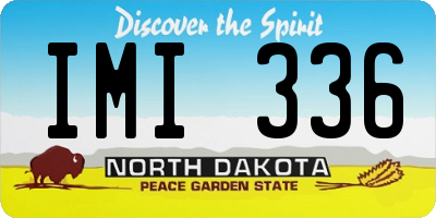 ND license plate IMI336