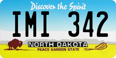 ND license plate IMI342