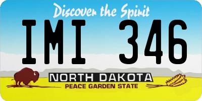 ND license plate IMI346