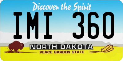 ND license plate IMI360