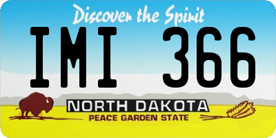 ND license plate IMI366