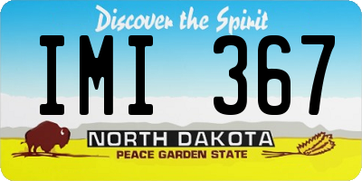 ND license plate IMI367