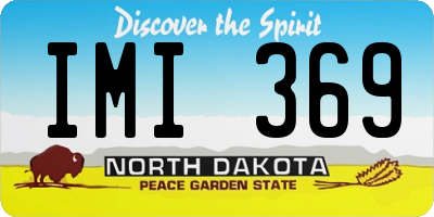 ND license plate IMI369