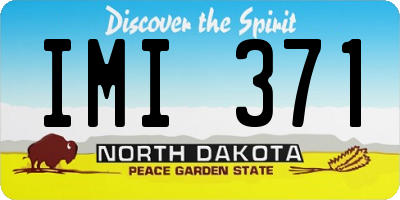 ND license plate IMI371