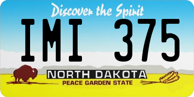ND license plate IMI375