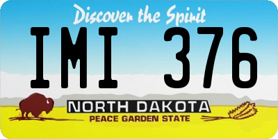 ND license plate IMI376