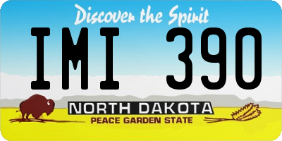 ND license plate IMI390