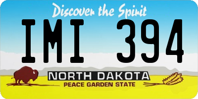 ND license plate IMI394
