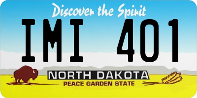 ND license plate IMI401