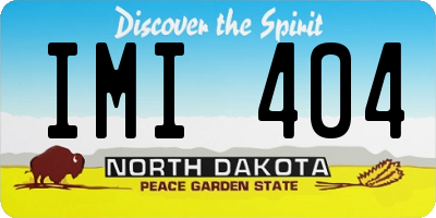 ND license plate IMI404