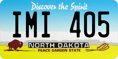ND license plate IMI405