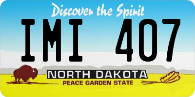 ND license plate IMI407