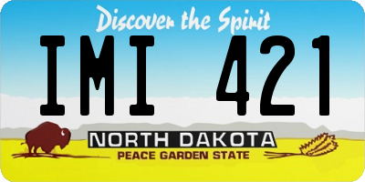 ND license plate IMI421