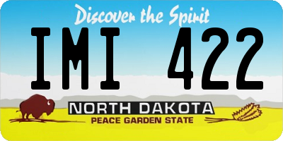 ND license plate IMI422