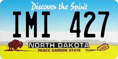 ND license plate IMI427
