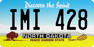 ND license plate IMI428