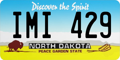 ND license plate IMI429