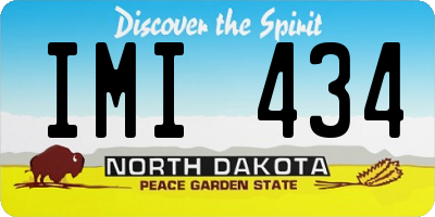 ND license plate IMI434