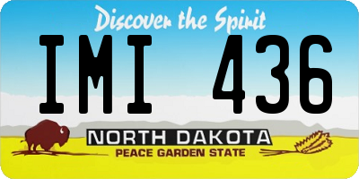 ND license plate IMI436