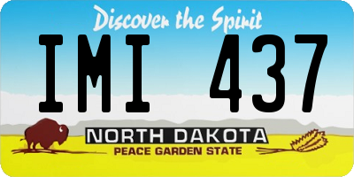 ND license plate IMI437