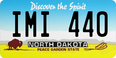 ND license plate IMI440