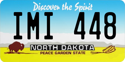 ND license plate IMI448